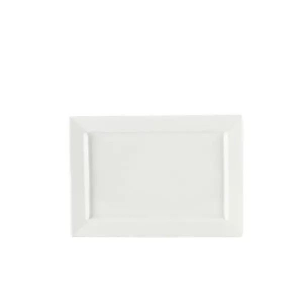 Genware Porcelain 24 × 17 Cm (9.5 × 6.75 In) Rectangular Plate – 6-Pack 1