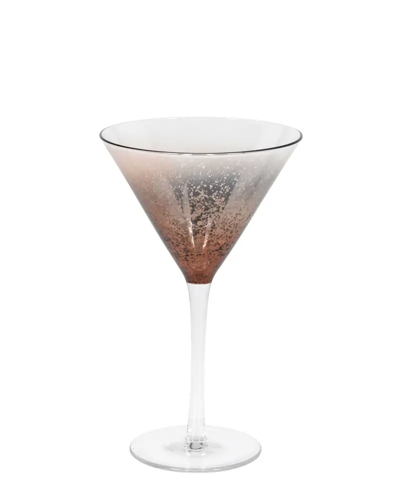 Glacier Diamond Orange-Tinted Martini Glass – Premium Crystal 1