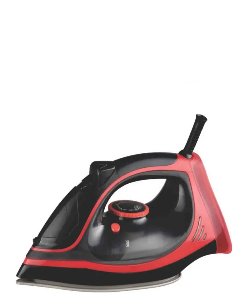 Goldair Advanced Steam Iron – Black & Red Dual-Tone Design 1