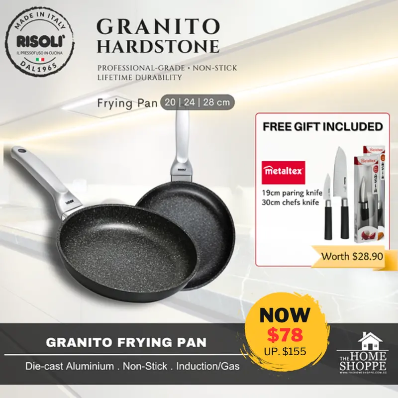 Granito Hardstone Lightweight Frying Pan For Induction — Includes Free Gift 1