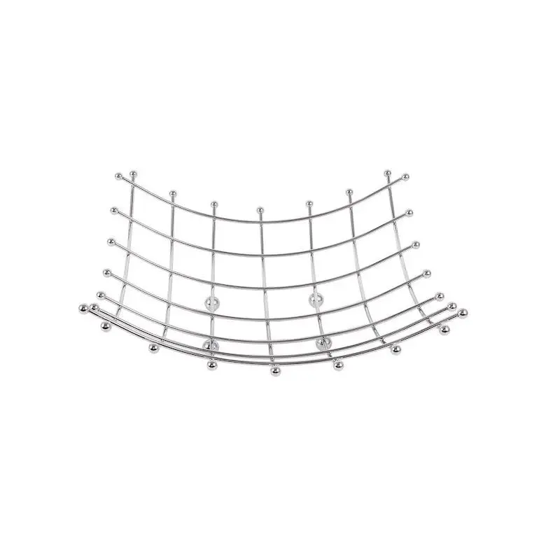 Hillhouse Chrome-Plated Square Fruit Bowl – Silver 1