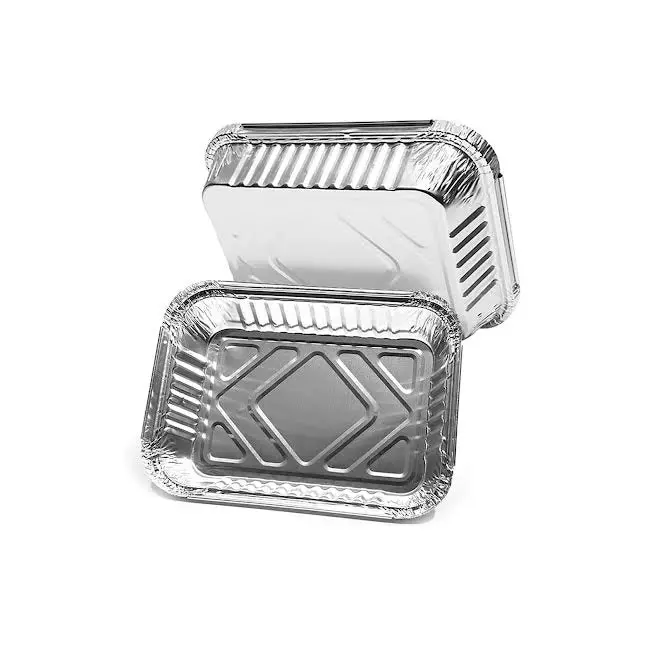 Inpulse Homeware Medium Foil Food Containers – 5-Pack, 1.75L, Silver 1