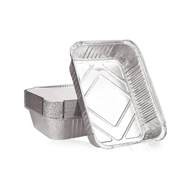 Inpulse Homeware Standard Foil Takeaway Containers – 10-Pack, Silver 1