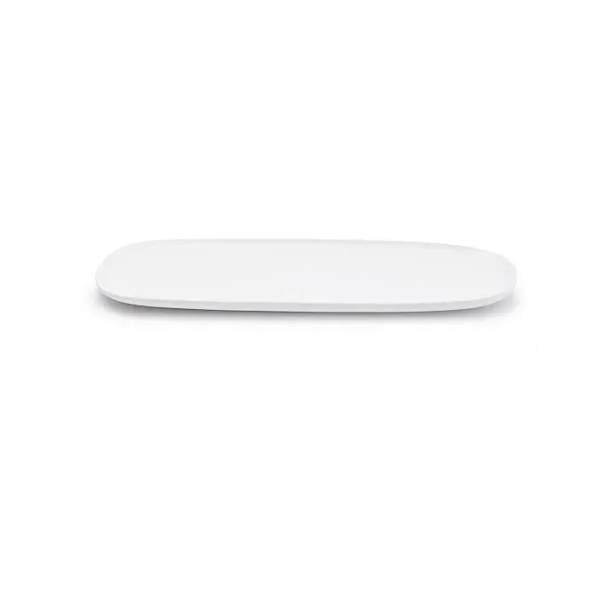 Jan Maison Blanche Rectangular Serving Board – 35.8 Cm, Sleek White Ceramic 1