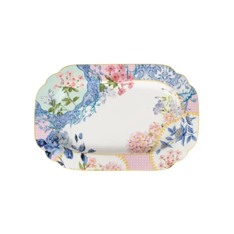 Jenna Clifford Belle Fleur Multicolour Rectangular Serving Platter 1