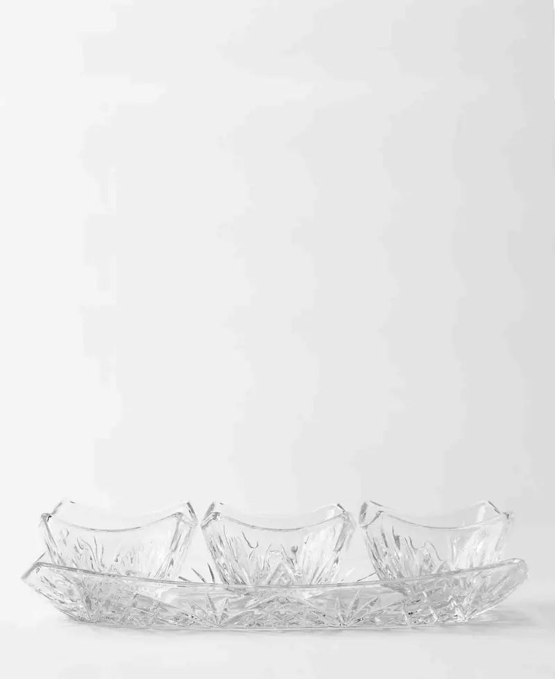 Jenna Clifford Clear Paris Tray With Three Matching Bowls 1