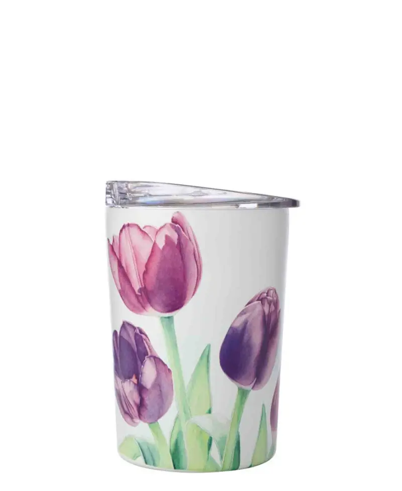 Katherine Castle Floriade Double-Wall Insulated Cup – 360Ml, Tulips Pattern 1