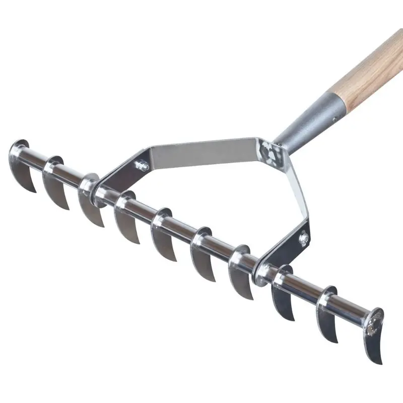 Kent & Stowe Stainless Steel Scarifying Rake For Lawn Care 1