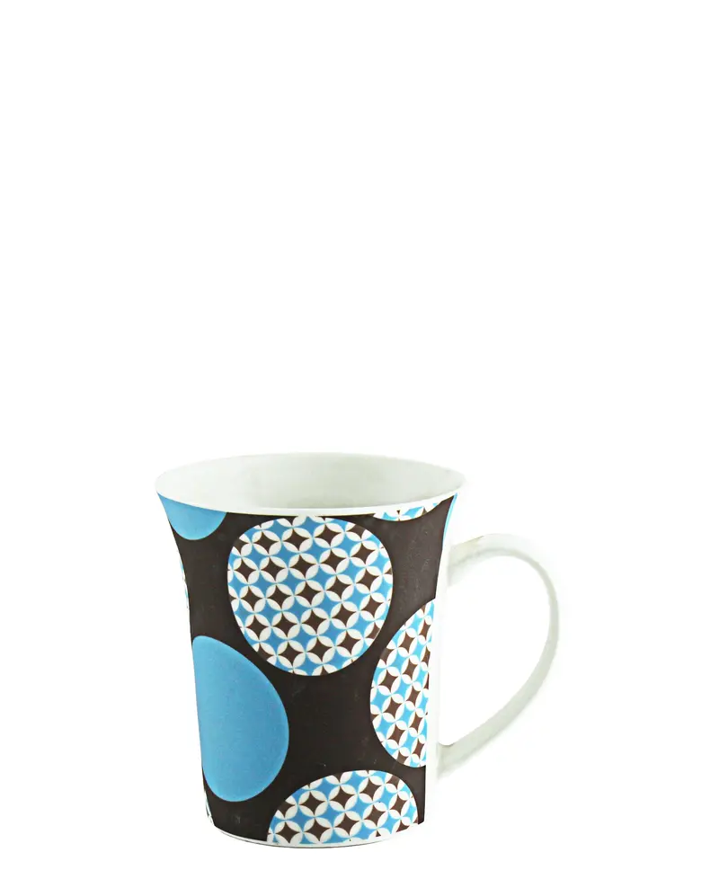 Kitchen Life Black-And-Blue Brownie-Sized Ceramic Mug (300Ml) 1