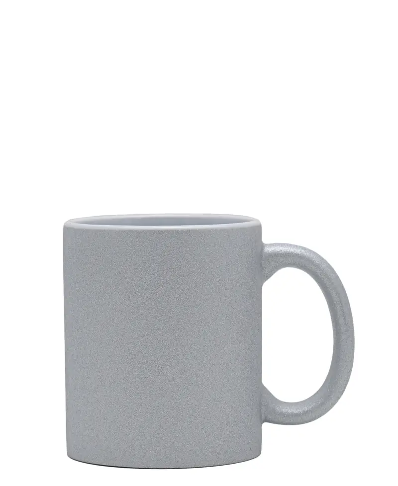 Kitchen Life Glitter Accent Mug In Silver Finish 1