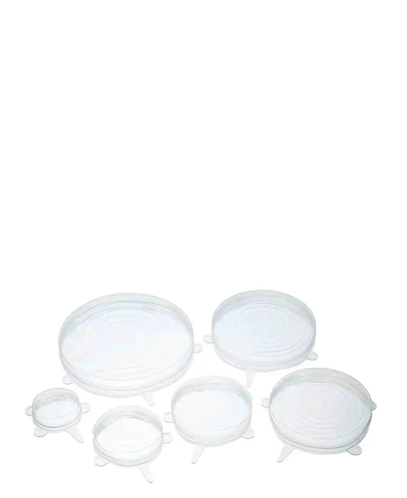 Kitchen Life Stretch-To-Fit Silicone Lids – Crisp White 1