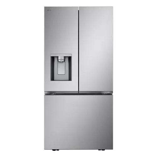 Lg 24.5 Cu. Ft. Stainless Steel 3-Door French Refrigerator – Water & Ice Dispenser, 33" Wide (Lf25S6330S) 1