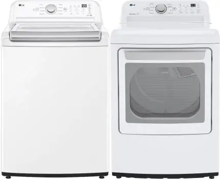 Lg 5.8 Cu. Ft. Top-Load Washer & Electric Dryer Combo (Wt7150Cw/Dle7150W) 1