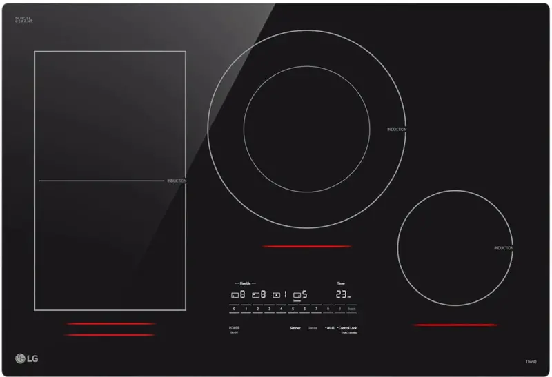 Lg Cbih3017Be 30-Inch Black Smart Induction Cooktop Featuring Ultraheat™ 5.0 Kw Element 1