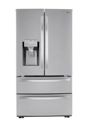 Lg Lrmxc2206S 22 Cu. Ft. Counter-Depth Double-Door Refrigerator With Craft Ice® In Stainless Steel 1