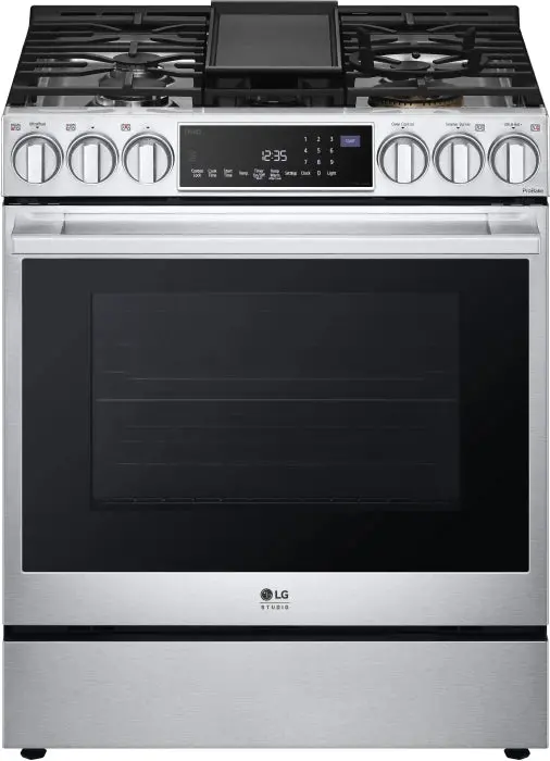 Lg Studio Lsgs6338F 6.3 Cu. Ft. Instaview® Gas Slide-In Range With Probake Convection® And Air Fry 1