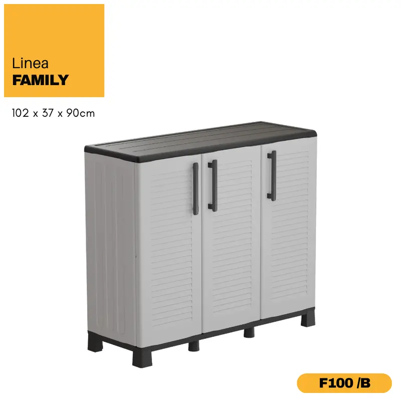 Linea Family 3-Door Base Storage Cabinet 1
