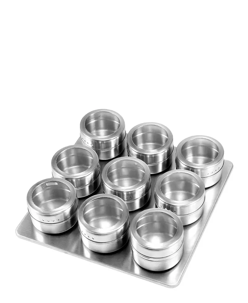 Masterpro Magnetic 10-Tier Spice Organizer – Space-Saving Silver Rack 1