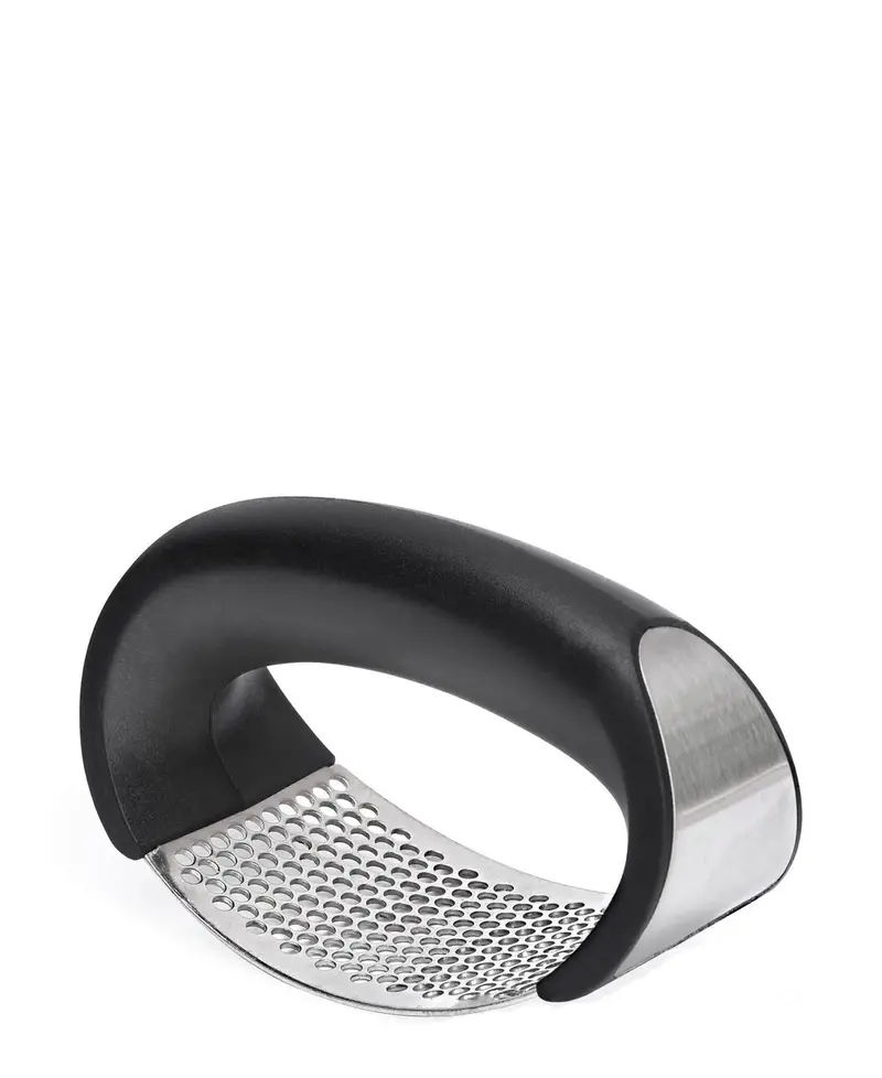 Masterpro Stainless Steel Garlic Press – Ergonomic Silver Design 1
