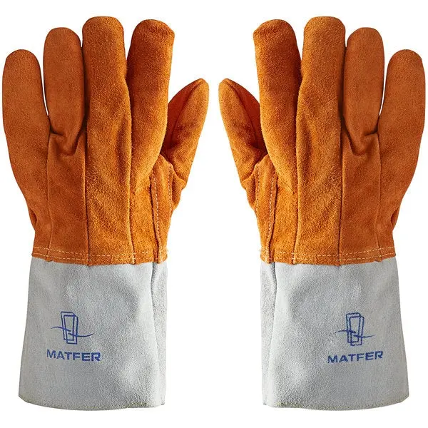 Matfer Leather Oven Gloves With 4-Inch Forearm Protection 1