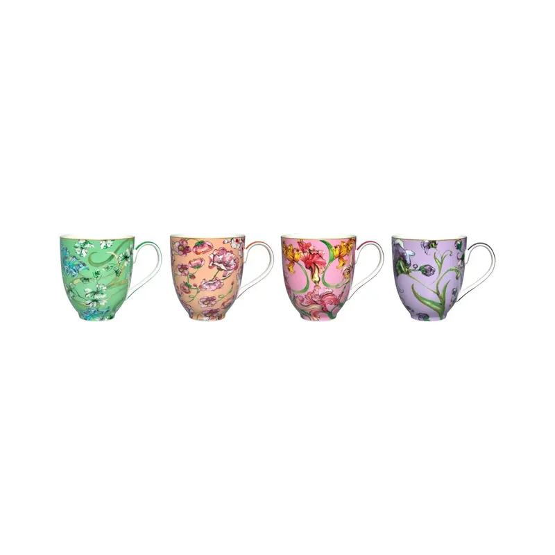 Maxwell & Williams Mystique 4-Piece 400Ml Tall Coupe Mug Set (Multicolour) 1