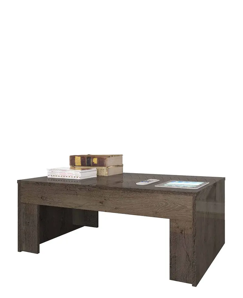 Mid-Century Inspired Coffee Table – Coffee-Colored Wood 1