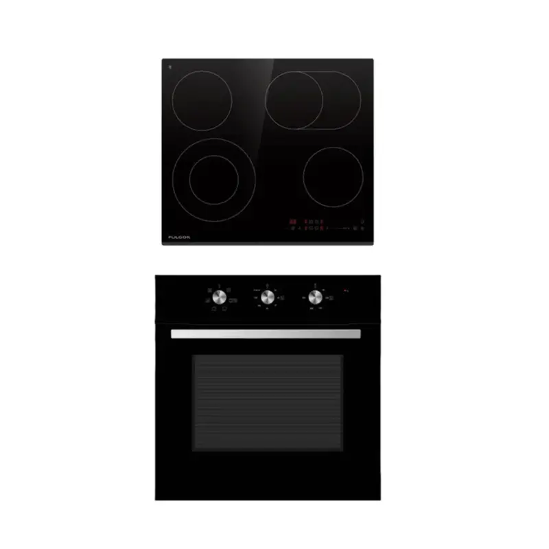 Midea Black Integrated Oven And Ceramic Glass Hob Combo (60Cm) 1