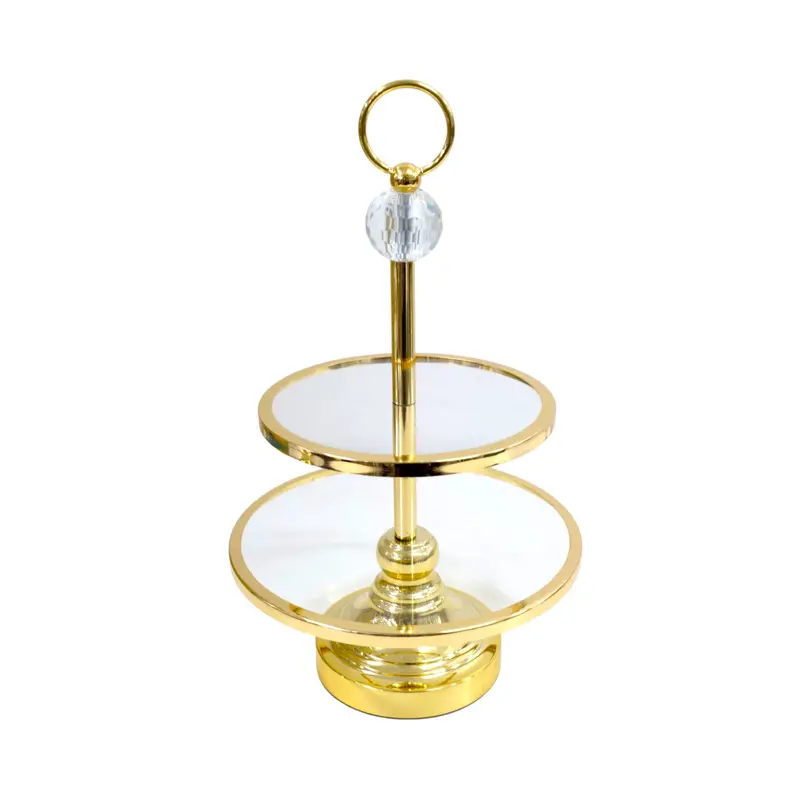 Milano 2-Tier Gold Cupcake Display Stand 1