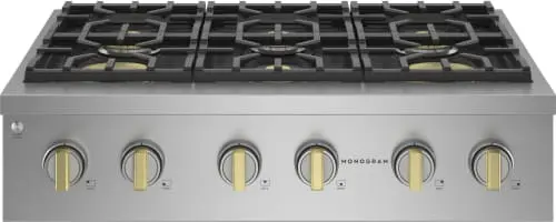 Monogram Zgu366Ntss 36-Inch Professional Gas Rangetop – 6 Sealed Burners 1