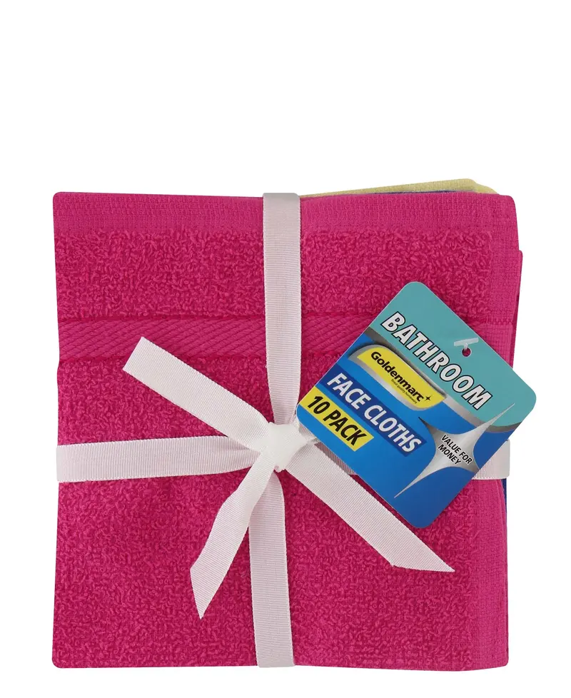 O2 Assorted 10-Piece Microfiber Face Cloths 1