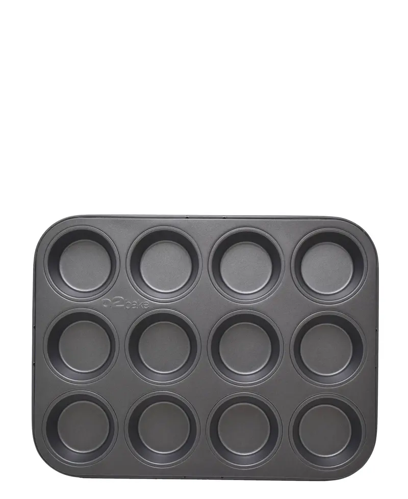 O2 Black 12-Cup Jumbo Muffin Baking Pan For Large-Batch Baking 1