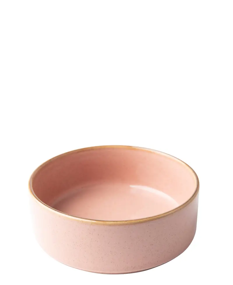Omada Flat-Stackable Pink Cereal Bowl With Space-Saving Design 1