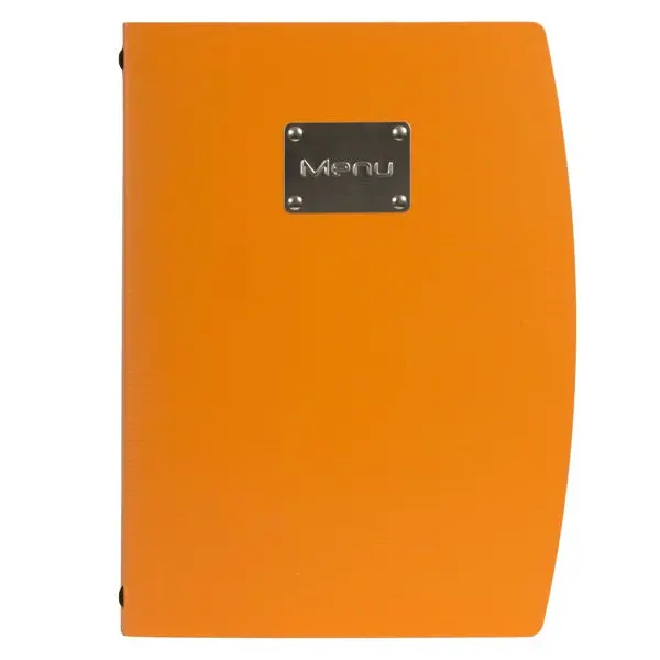 Orange Rio A4 4-Page Menu Holder – Modern Table Display 1