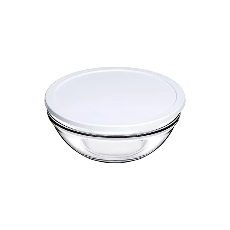 Pasabahce Clear Glass Mixing Bowl With Secure Lid – 1.7L 1
