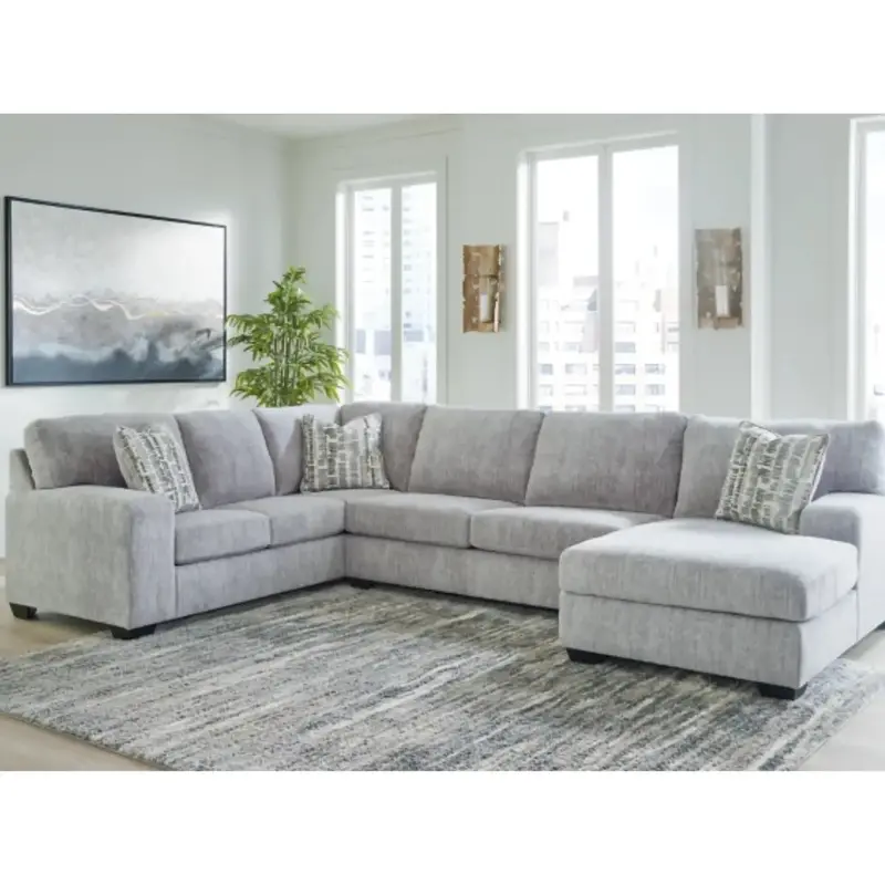 Pembrey Pewter Sectional Sofa With Chaise 1