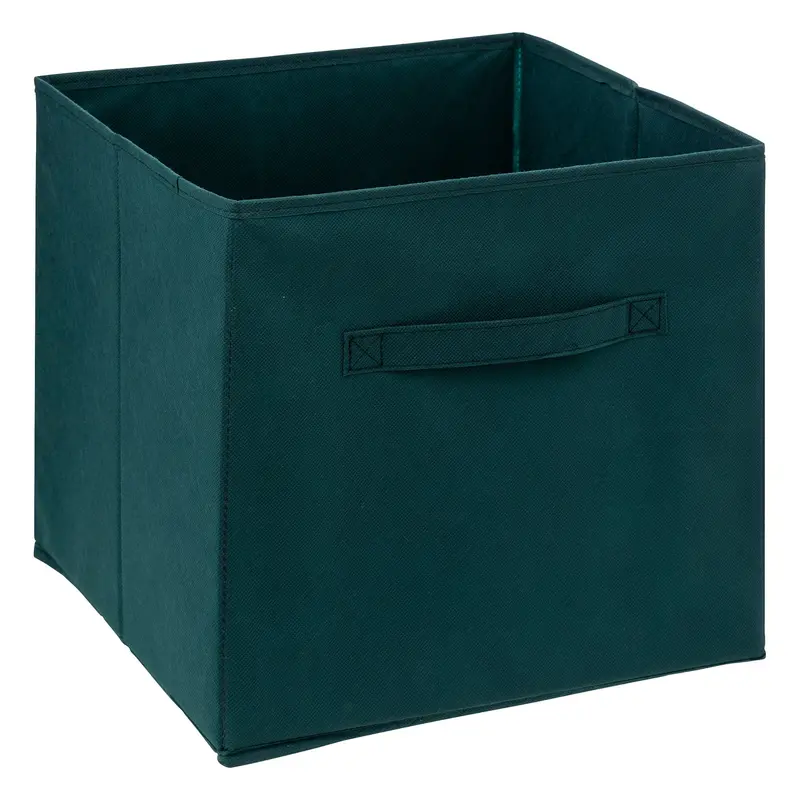 Petrol Blue Fabric Storage Basket – 31 X 31 Cm 1