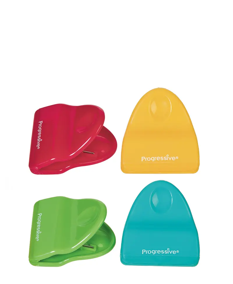 Progressive Multi-Pack Reusable Bag Clips – Assorted Colors & Sizes 1