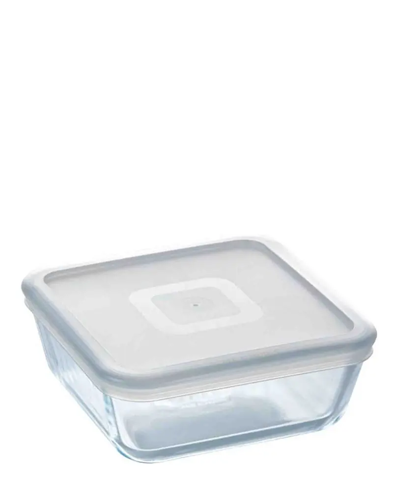 Pyrex Cook & Freeze 2L Square Freezer-Safe Dish With Lid – Clear Glass 1