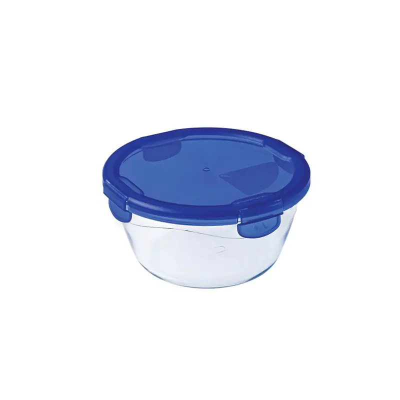 Pyrex Cook & Go Small Round Glass Bowl With Secure Lid – Clear 1