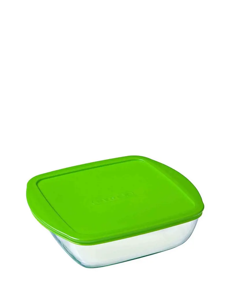 Pyrex Cook & Store 0.4L Rectangular Food Container With Snap-On Lid – Clear 1