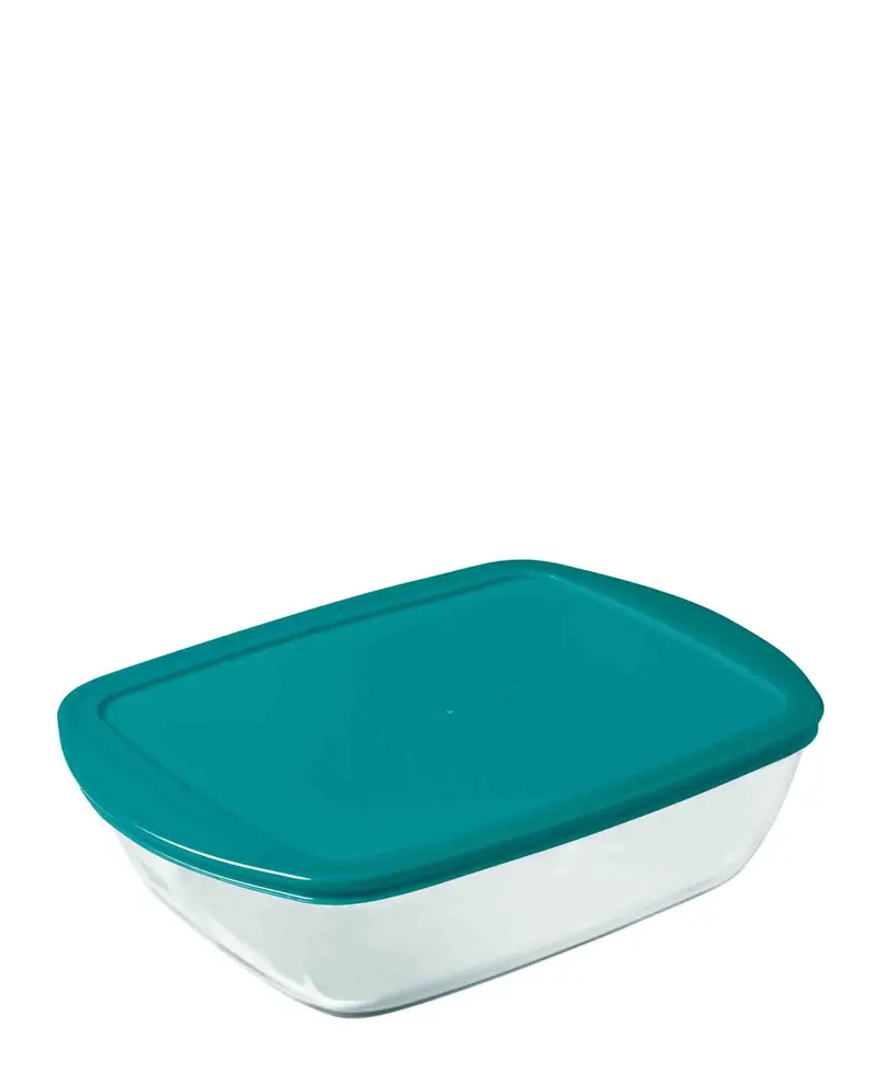 Pyrex Cook & Store 1.1L Rectangular Food Container With Snap Lid – Clear 1