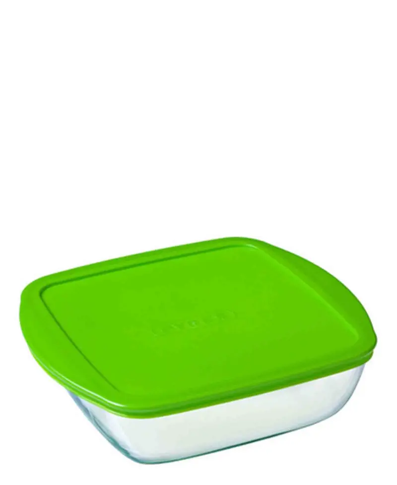 Pyrex Cook & Store 1L Square Meal Prep Container With Lid – Clear 1
