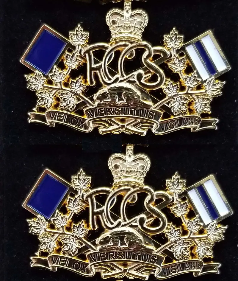 Rccs / Ctrc Brass Collar Dogs (Rank Insignia Pins) 1