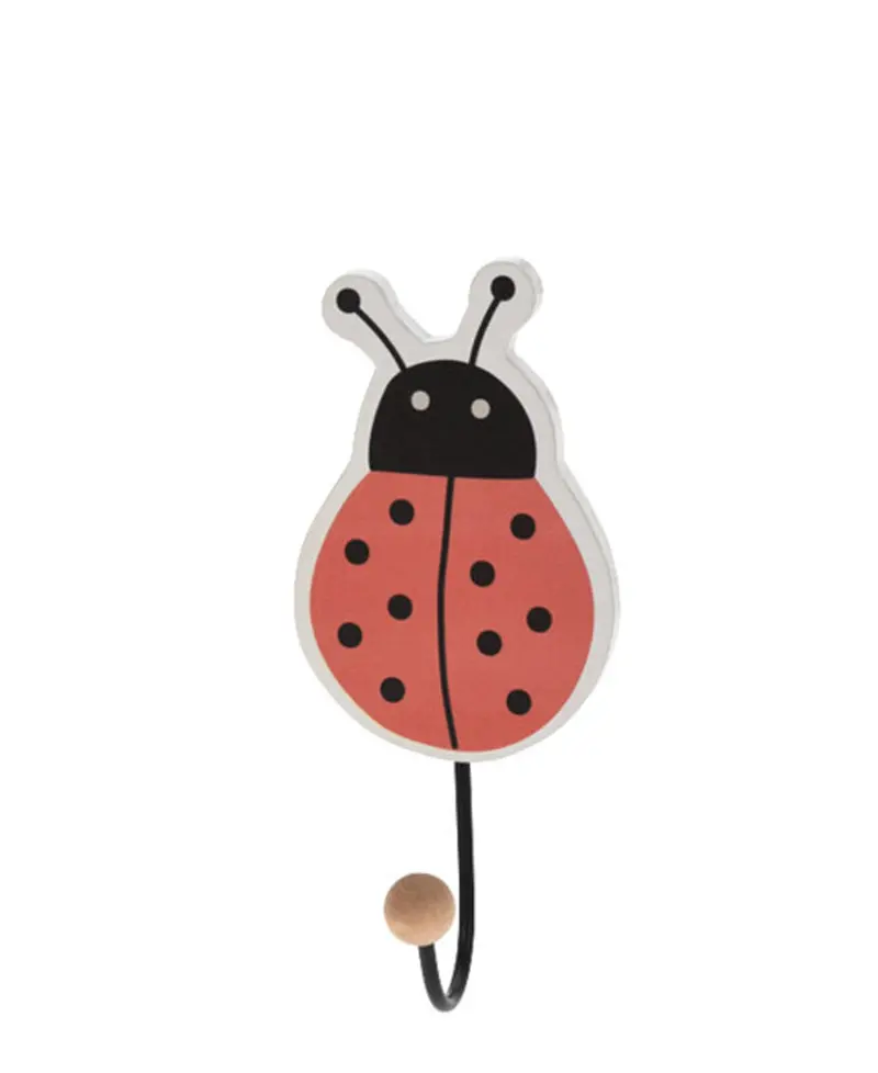 Red Ladybug-Themed Coat Rack For Kids’ Rooms Or Entryways 1