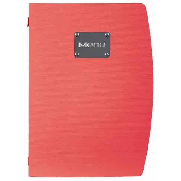 Red Rio A4 4-Page Menu Holder – Vibrant Restaurant Accessory 1