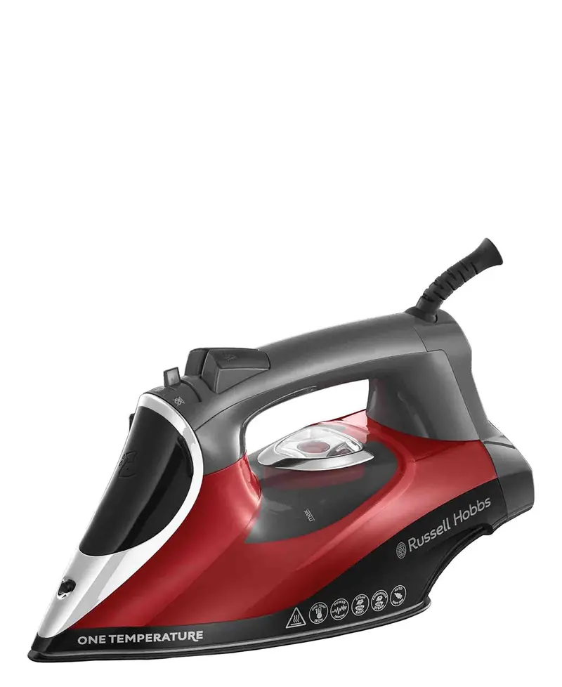 Russell Hobbs One-Temp Black And Red Steam Iron 1