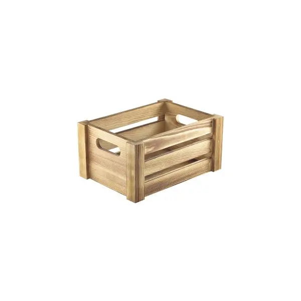 Rustic-Finish Wooden Crate – 22.8 X 16.5 X 11Cm 1