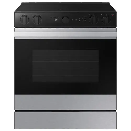 Samsung Nse6Dg8500Srac 30-Inch 6.3 Cu. Ft. True Convection Electric Slide-In Range – 5 Burners, Stainless Steel 1