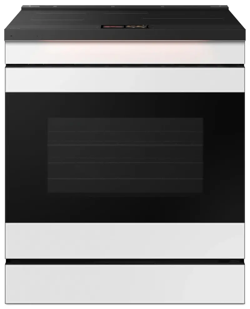 Samsung Nsi6Db990012Ac Bespoke 9-Series 6.3 Cu. Ft. Induction Slide-In Range – Oven Camera, Dual Convection – White Glass 1