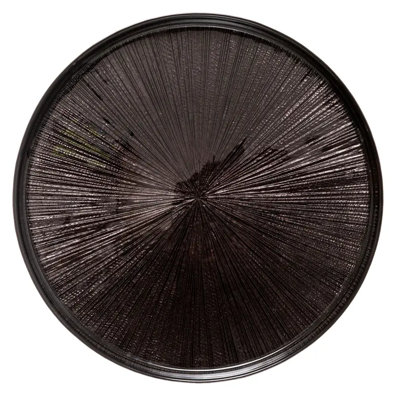 Secret De Gourmet Large Dinner Plate – Sleek Black Design 1